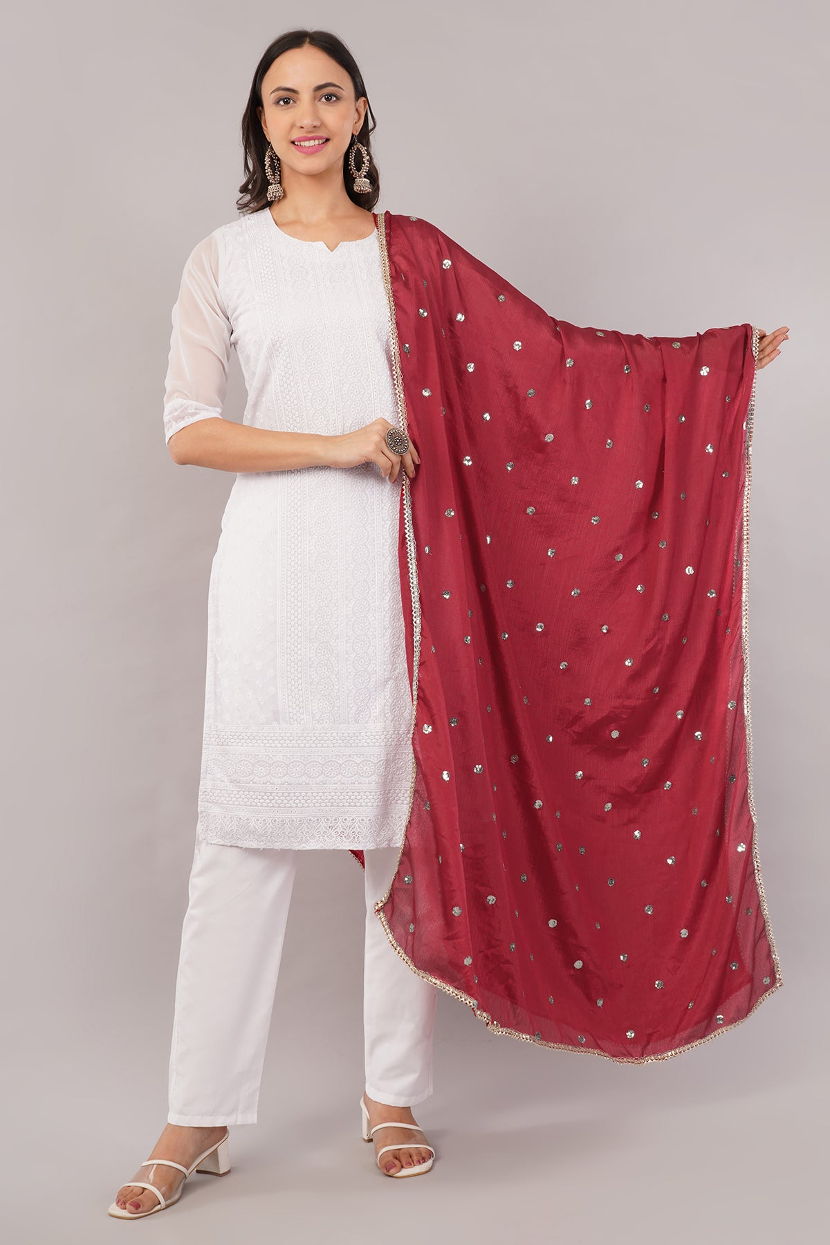 CHINNON SEQUINS DUPATTA (CD18) - NEGCHAAR