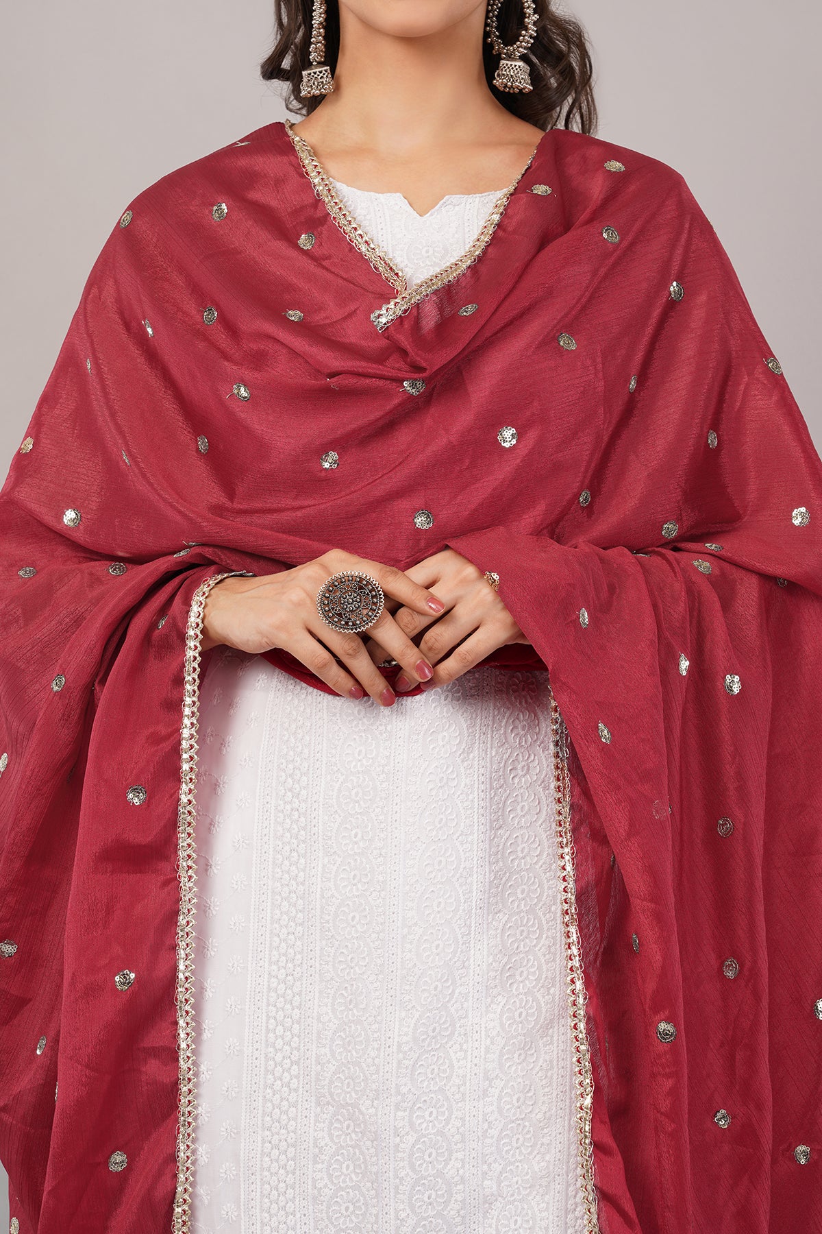 CHINNON SEQUINS DUPATTA (CD18) - NEGCHAAR