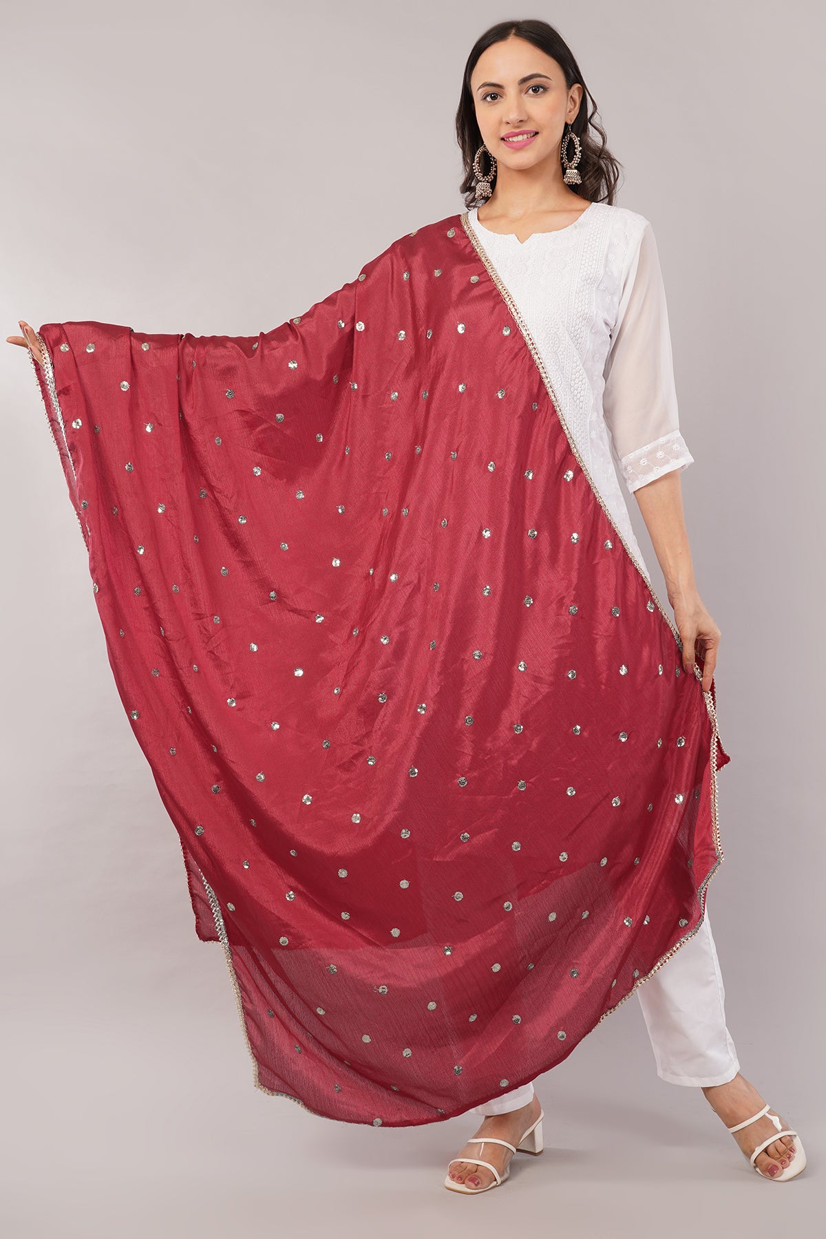 CHINNON SEQUINS DUPATTA (CD18) - NEGCHAAR