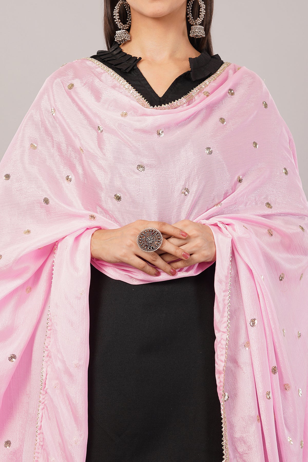 Negchaar Chinnon Butti Dupatta – Soft, Lightweight, Embroidered Dupatta for Women