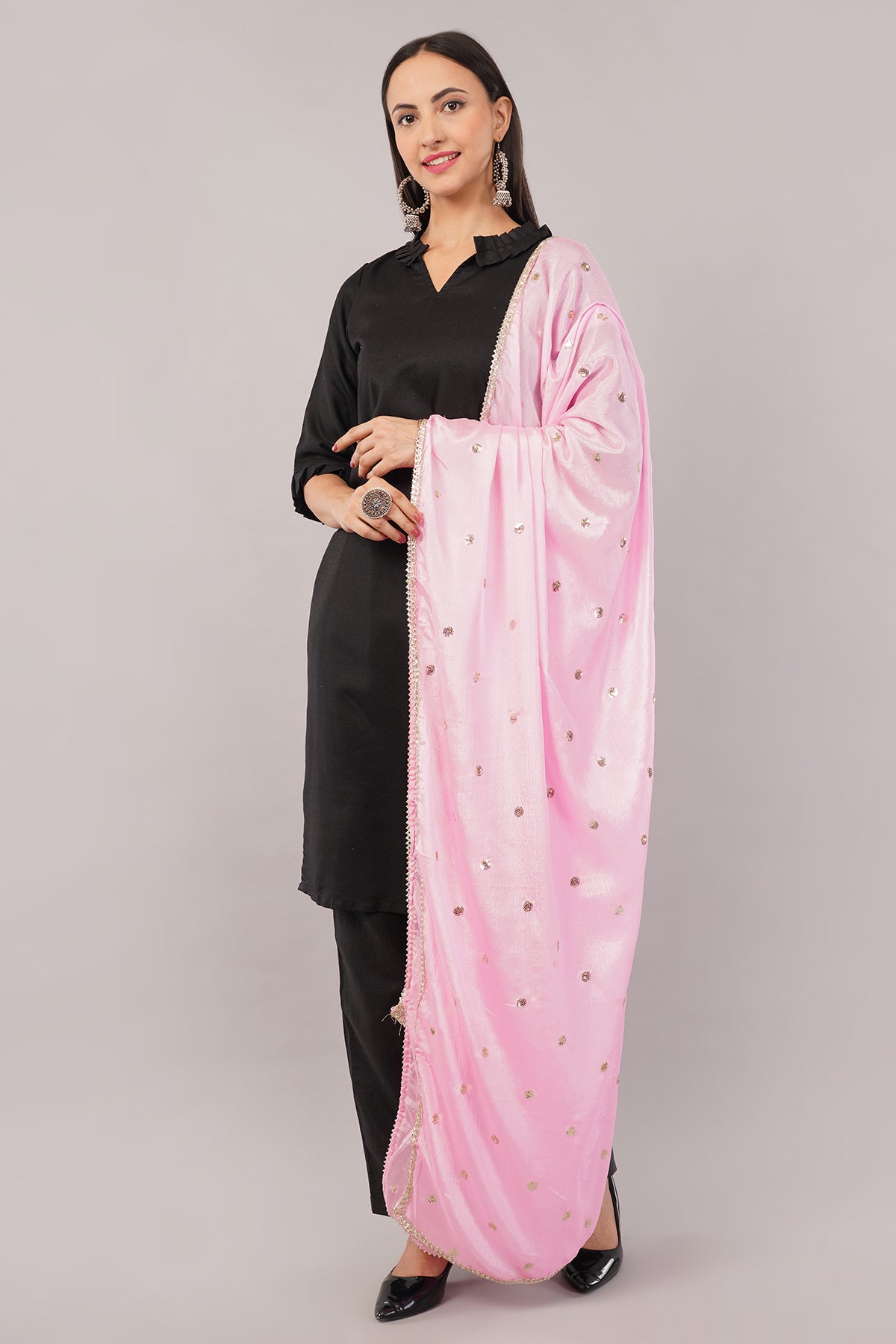 Negchaar Chinnon Butti Dupatta – Soft, Lightweight, Embroidered Dupatta for Women