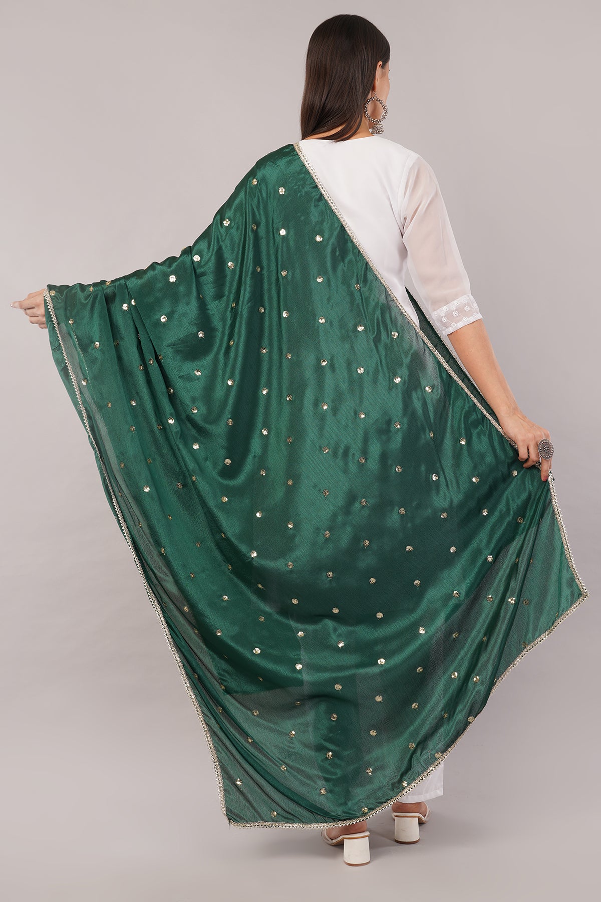 Negchaar Chinnon Butti Dupatta – Soft, Lightweight, Embroidered Dupatta for Women
