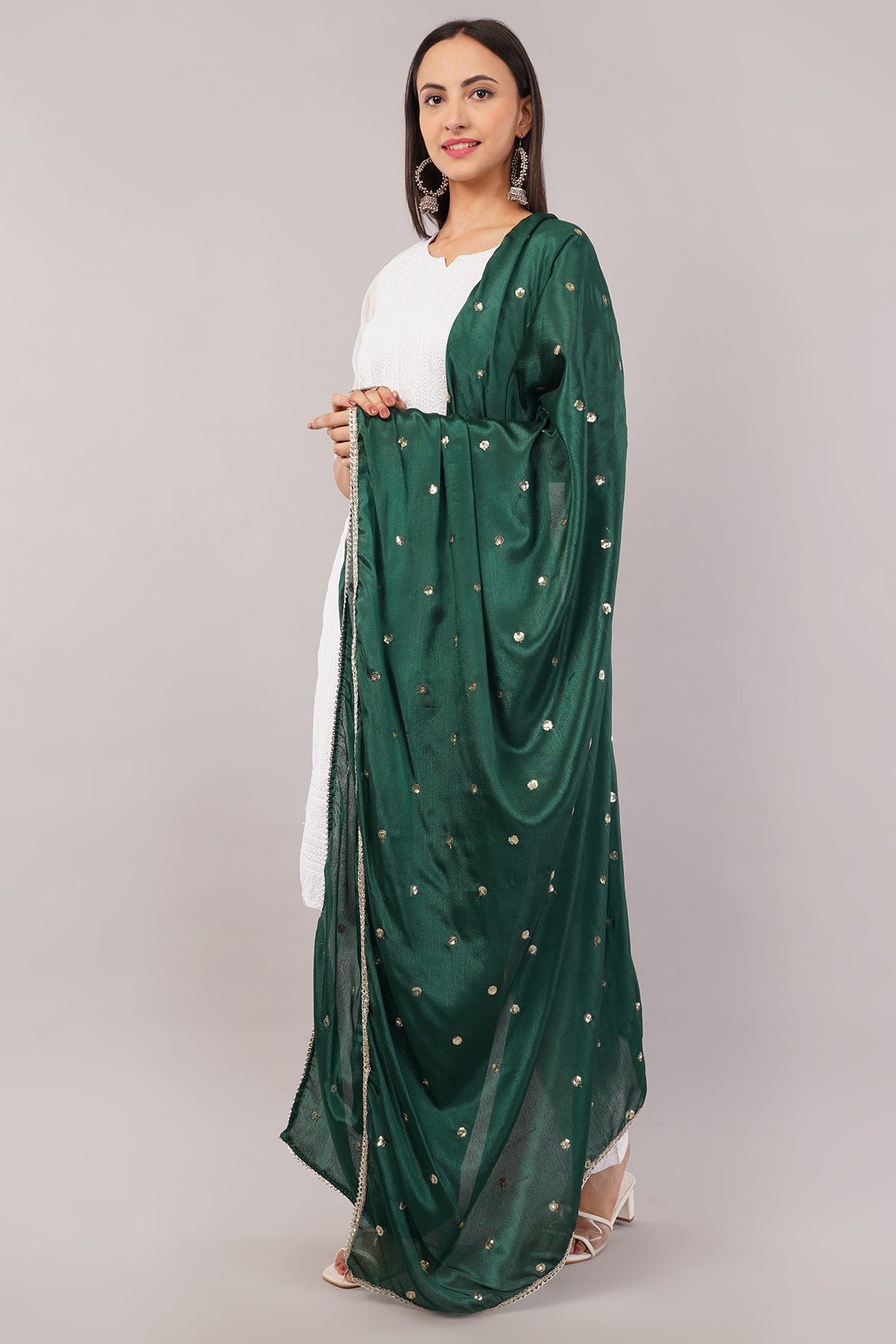 Negchaar Chinnon Butti Dupatta – Soft, Lightweight, Embroidered Dupatta for Women