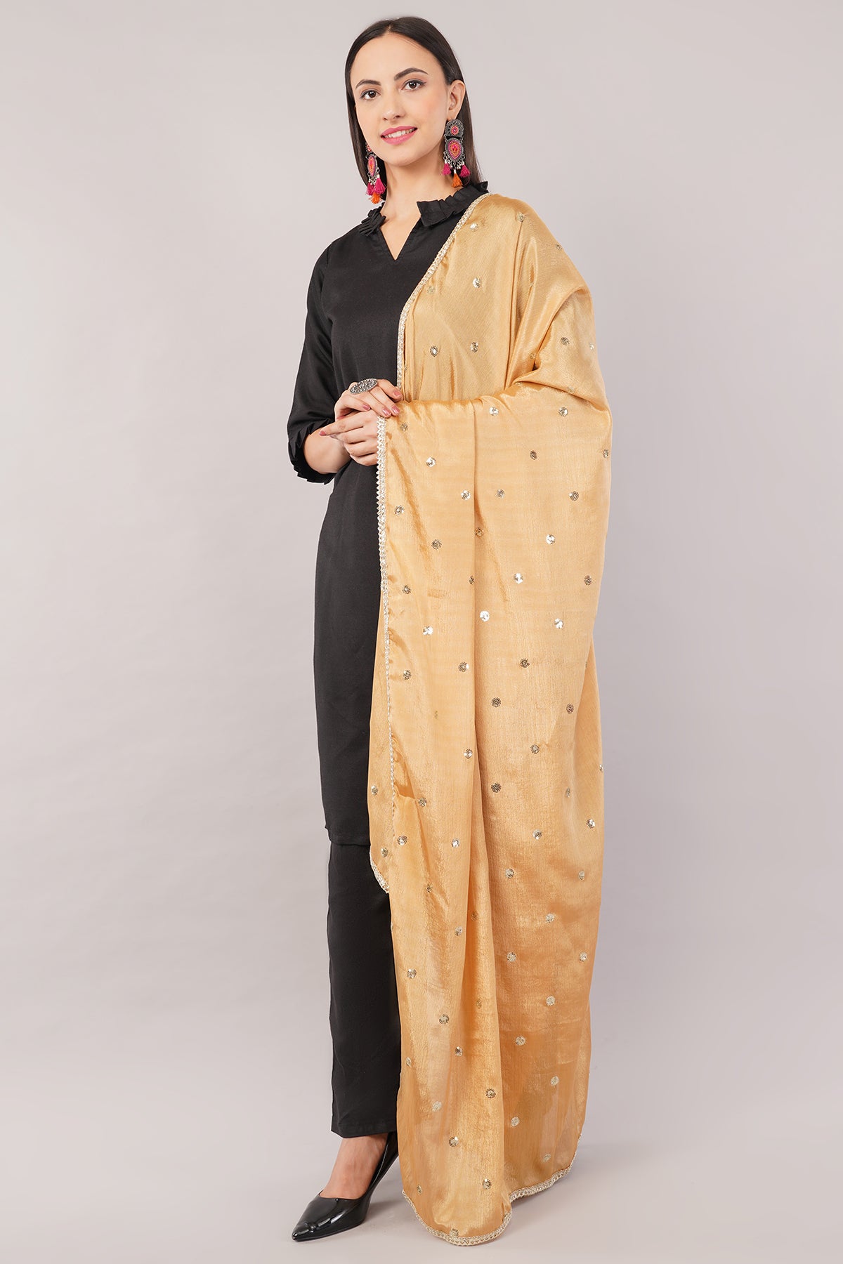 Negchaar Chinnon Butti Dupatta – Soft, Lightweight, Embroidered Dupatta for Women