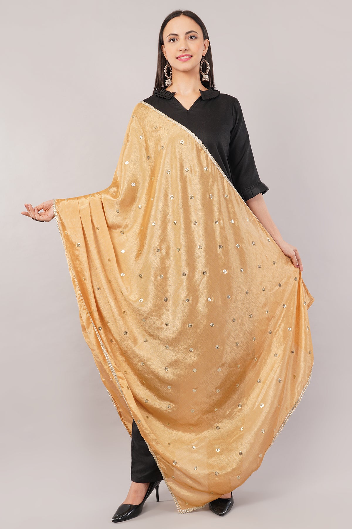 Negchaar Chinnon Butti Dupatta – Soft, Lightweight, Embroidered Dupatta for Women
