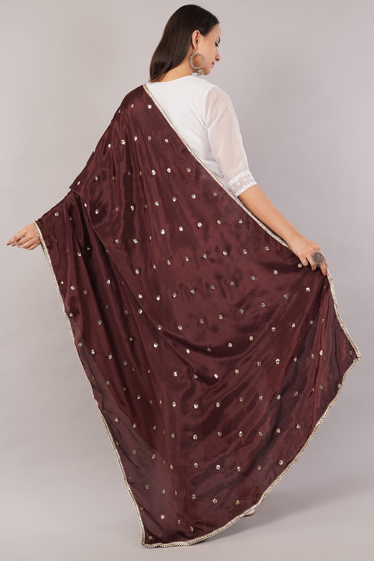 Negchaar Chinnon Butti Dupatta – Soft, Lightweight, Embroidered Dupatta for Women