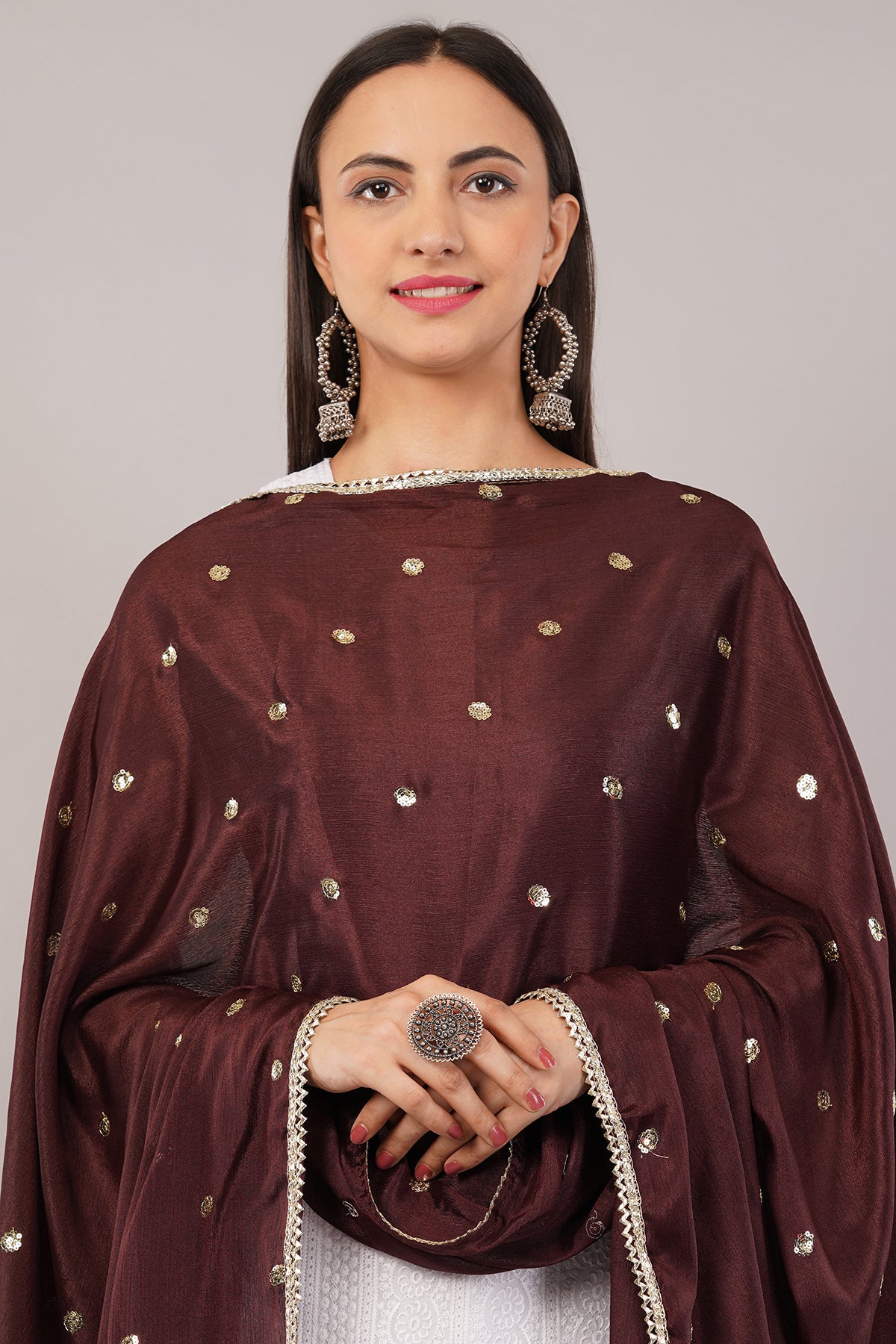 Negchaar Chinnon Butti Dupatta – Soft, Lightweight, Embroidered Dupatta for Women