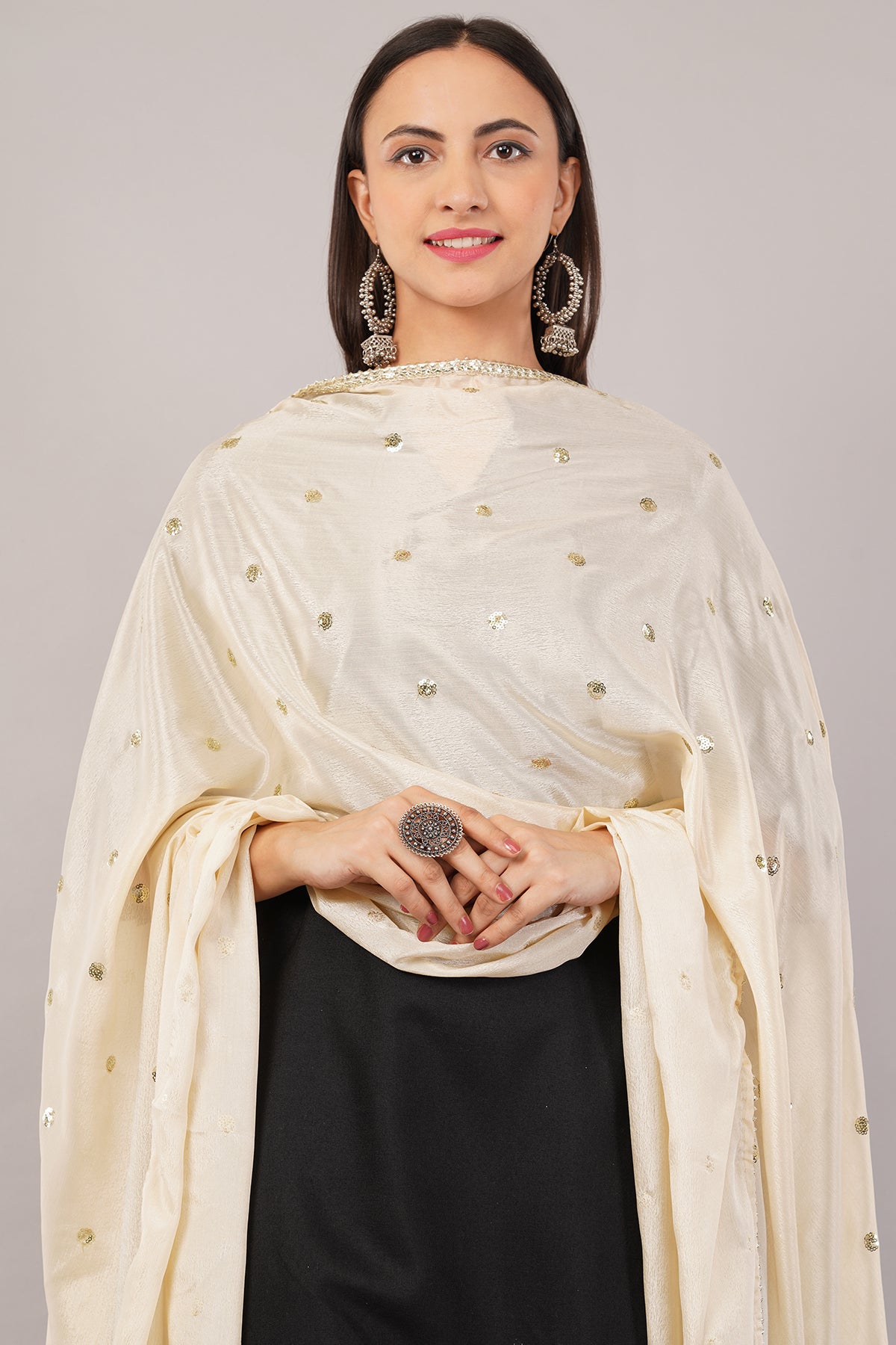 Negchaar Chinnon Butti Dupatta – Soft, Lightweight, Embroidered Dupatta for Women