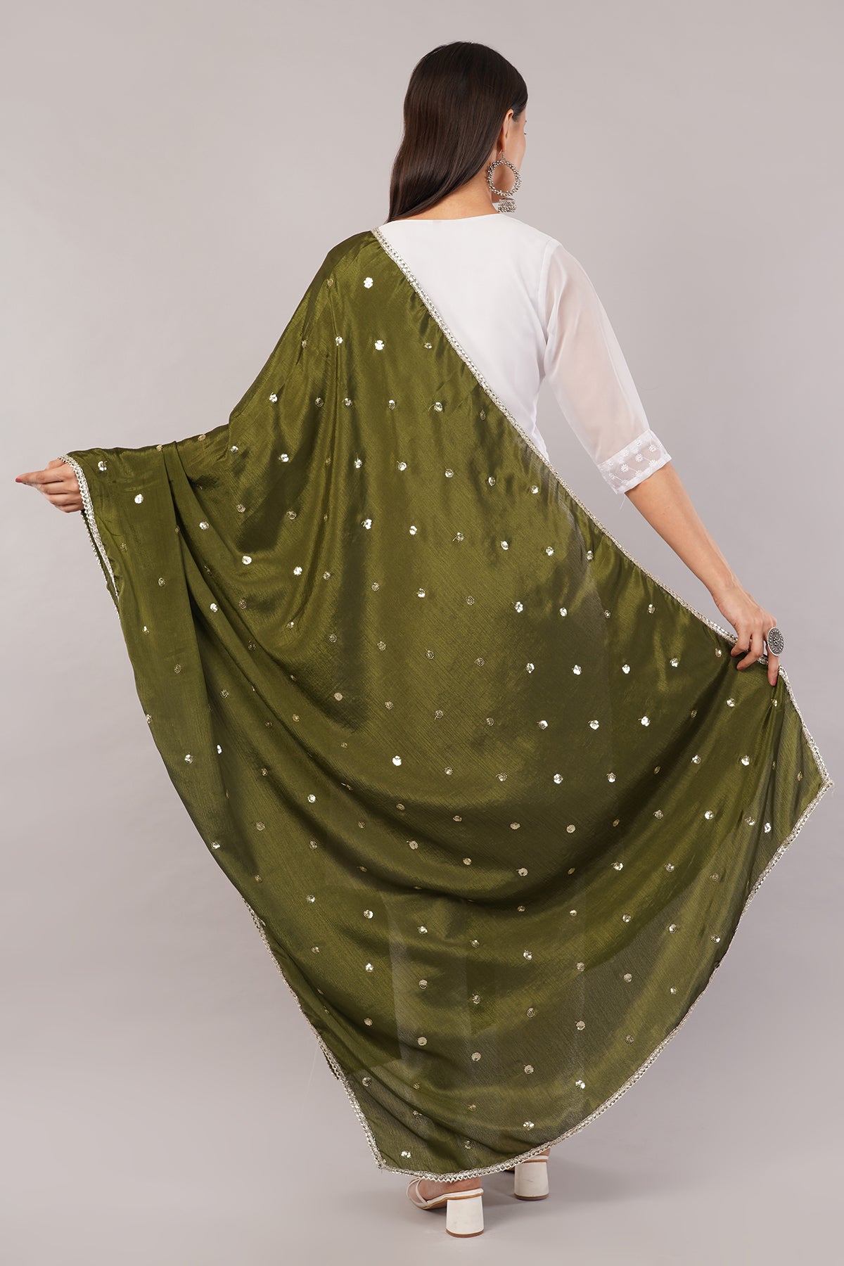 Negchaar Chinnon Butti Dupatta – Soft, Lightweight, Embroidered Dupatta for Women