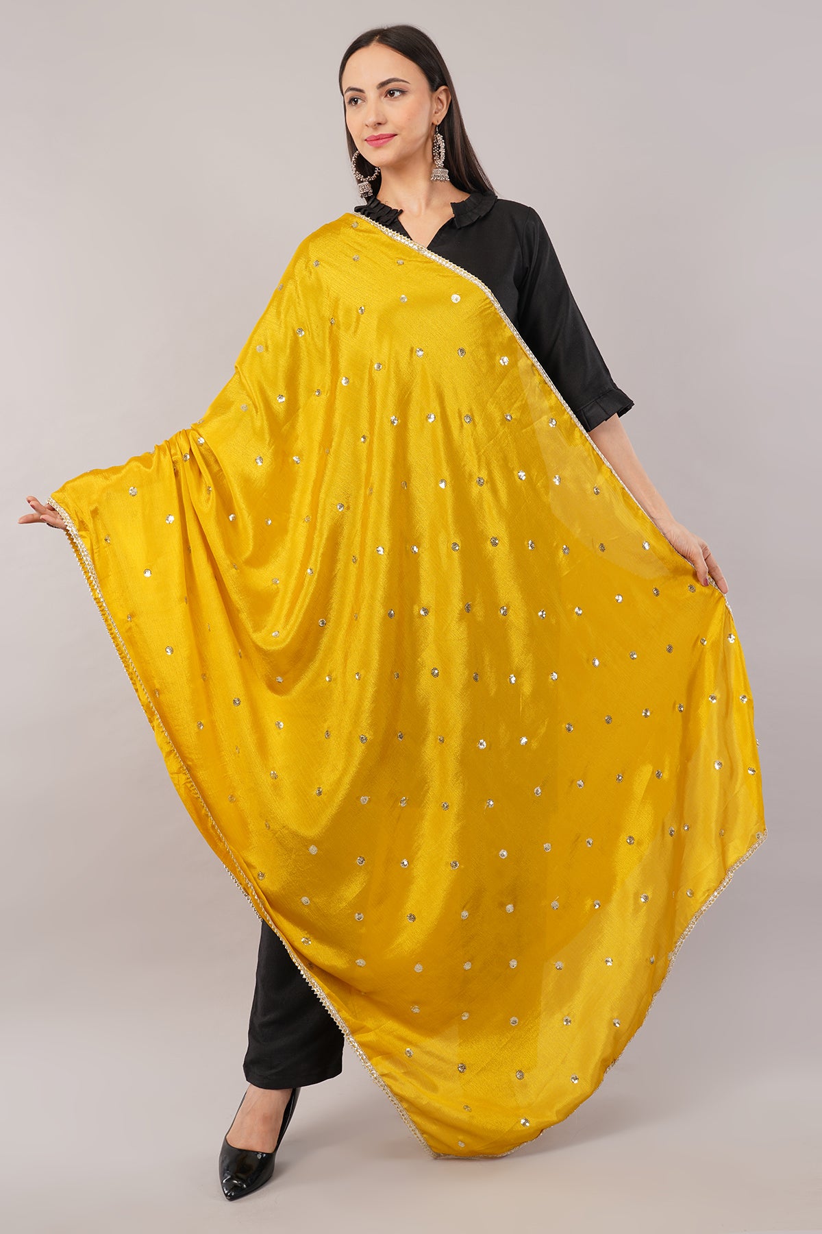 Negchaar Chinnon Butti Dupatta – Soft, Lightweight, Embroidered Dupatta for Women