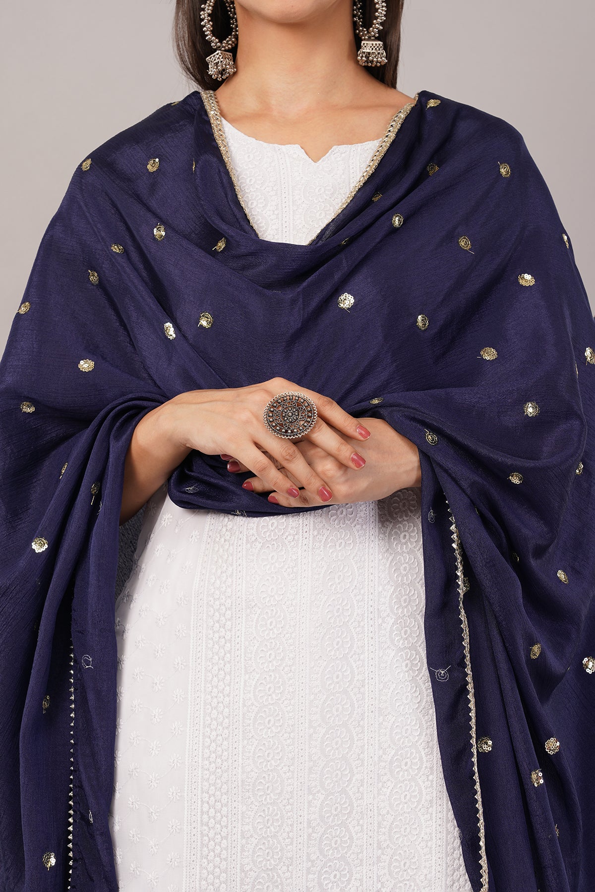 Negchaar Chinnon Butti Dupatta – Soft, Lightweight, Embroidered Dupatta for Women