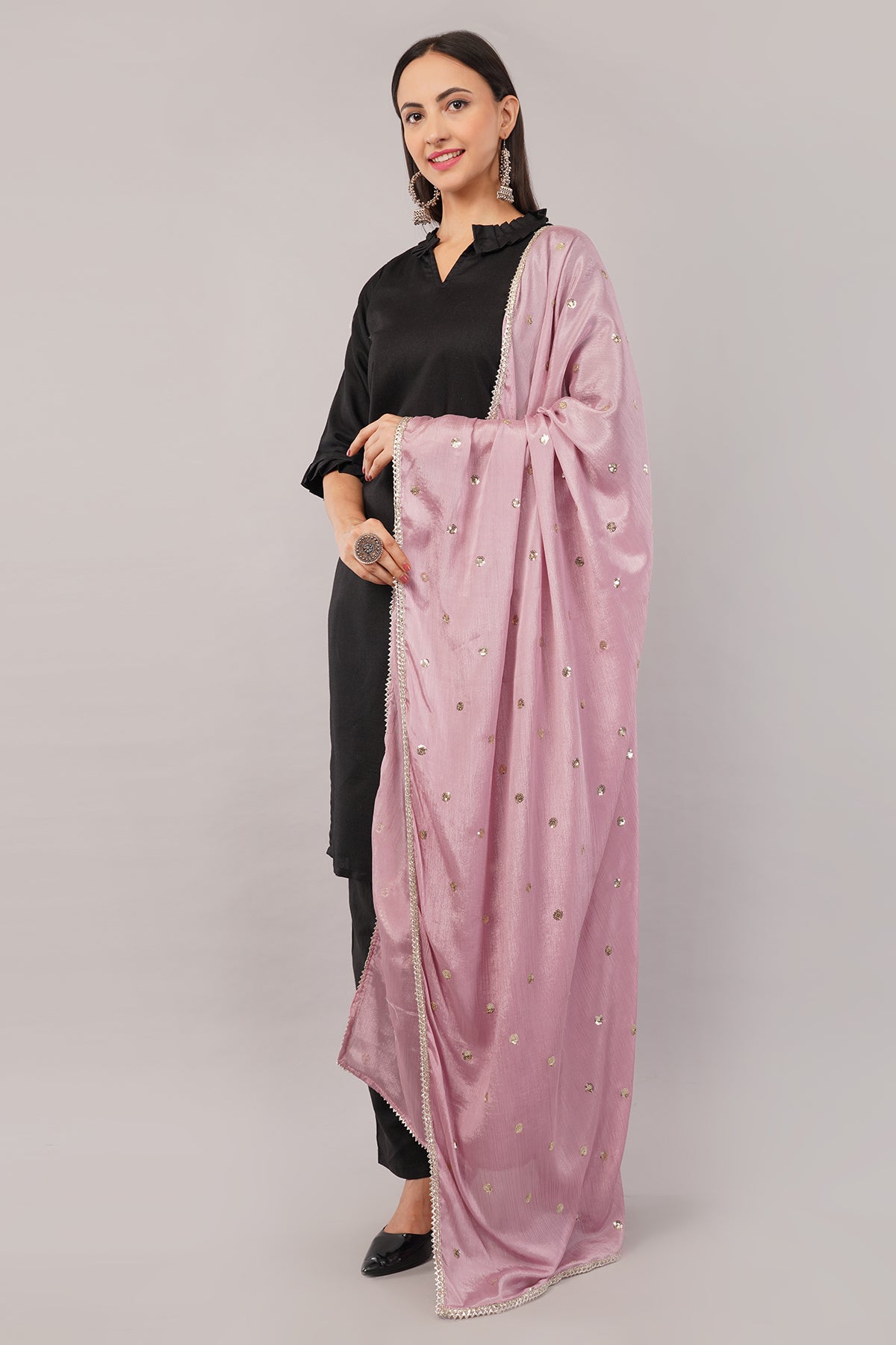 Negchaar Chinnon Butti Dupatta – Soft, Lightweight, Embroidered Dupatta for Women