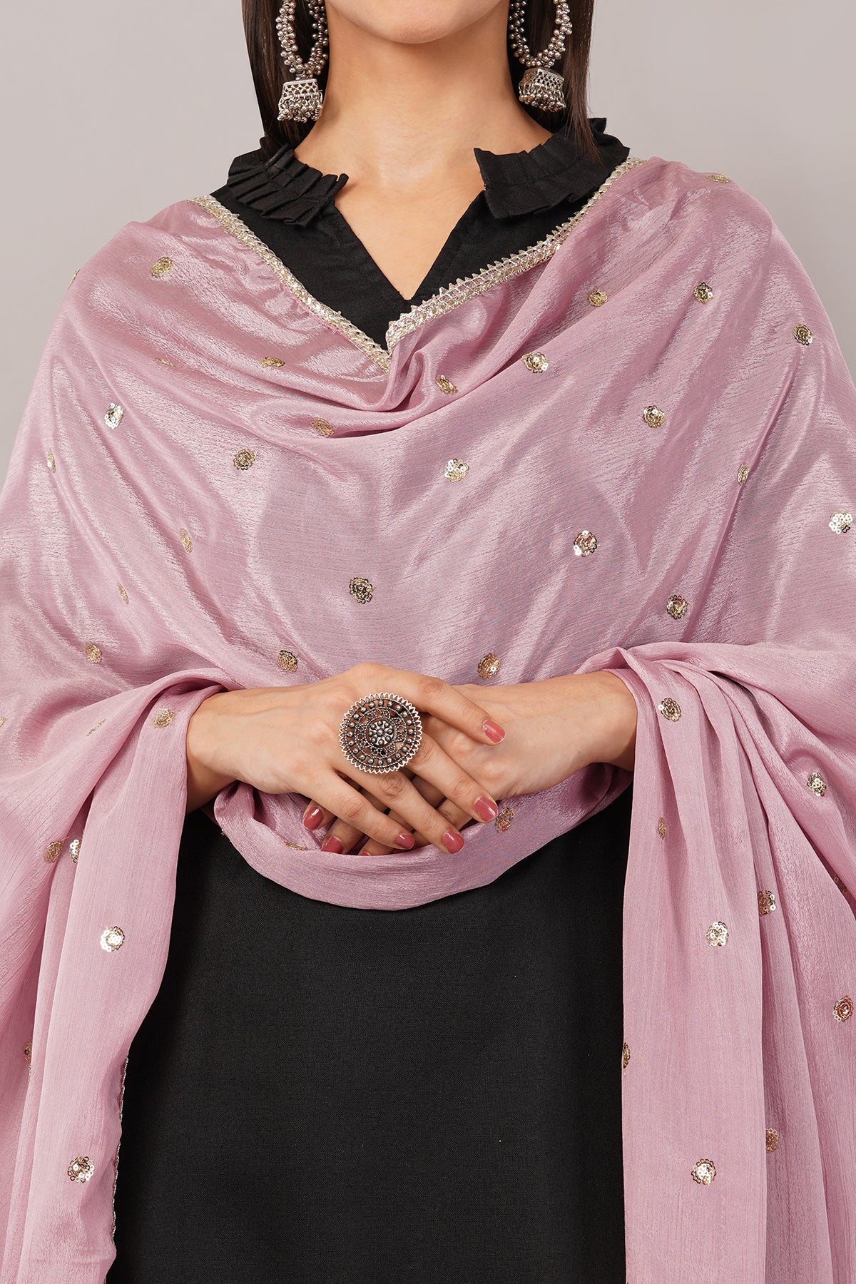 Negchaar Chinnon Butti Dupatta – Soft, Lightweight, Embroidered Dupatta for Women