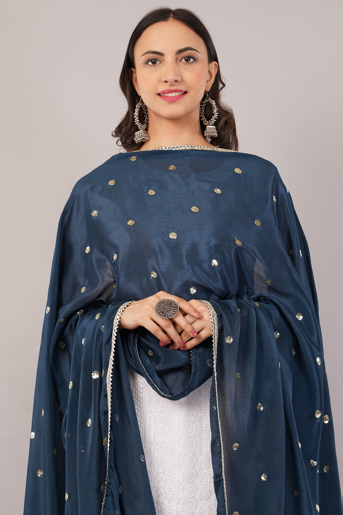 Negchaar Chinnon Butti Dupatta – Soft, Lightweight, Embroidered Dupatta for Women