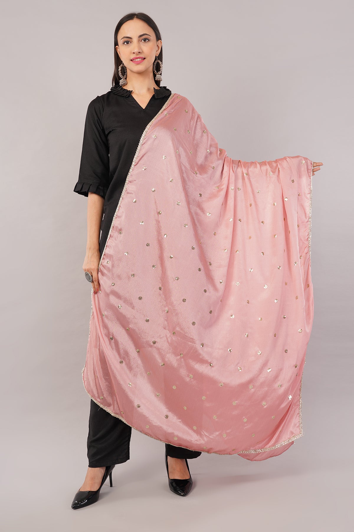 Negchaar Chinnon Butti Dupatta – Soft, Lightweight, Embroidered Dupatta for Women