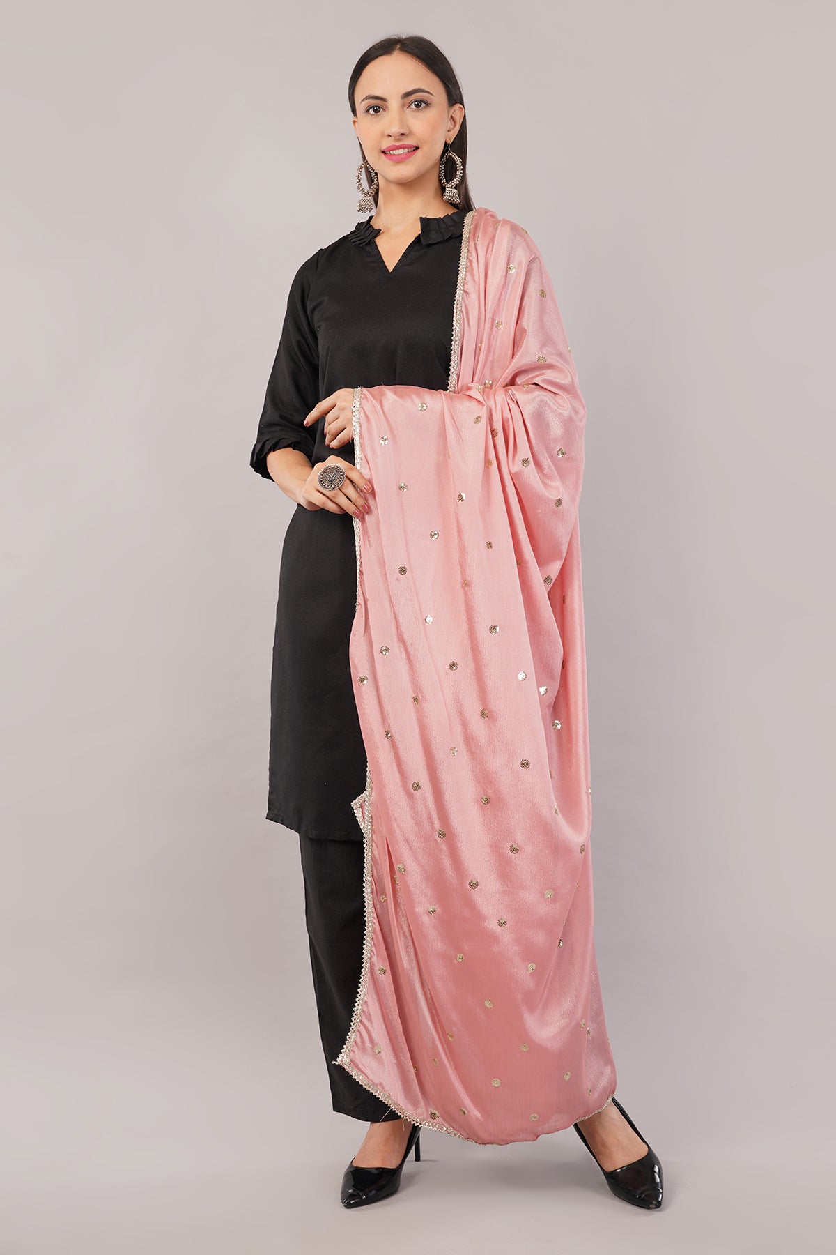 Negchaar Chinnon Butti Dupatta – Soft, Lightweight, Embroidered Dupatta for Women
