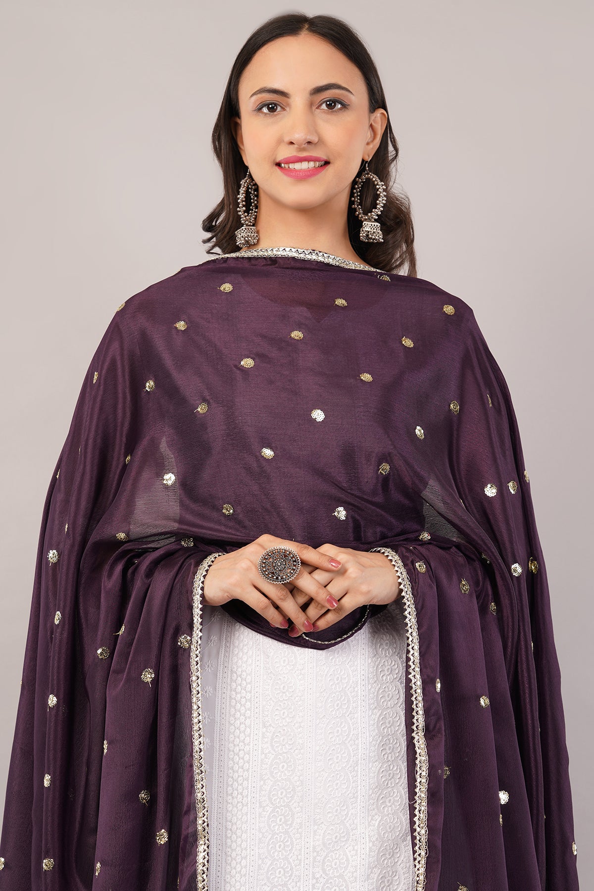 Negchaar Chinnon Butti Dupatta – Soft, Lightweight, Embroidered Dupatta for Women