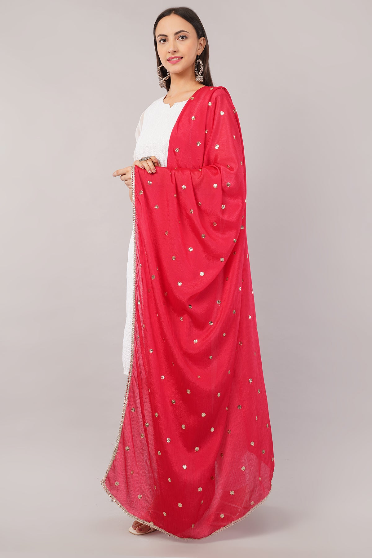 Negchaar Chinnon Butti Dupatta – Soft, Lightweight, Embroidered Dupatta for Women