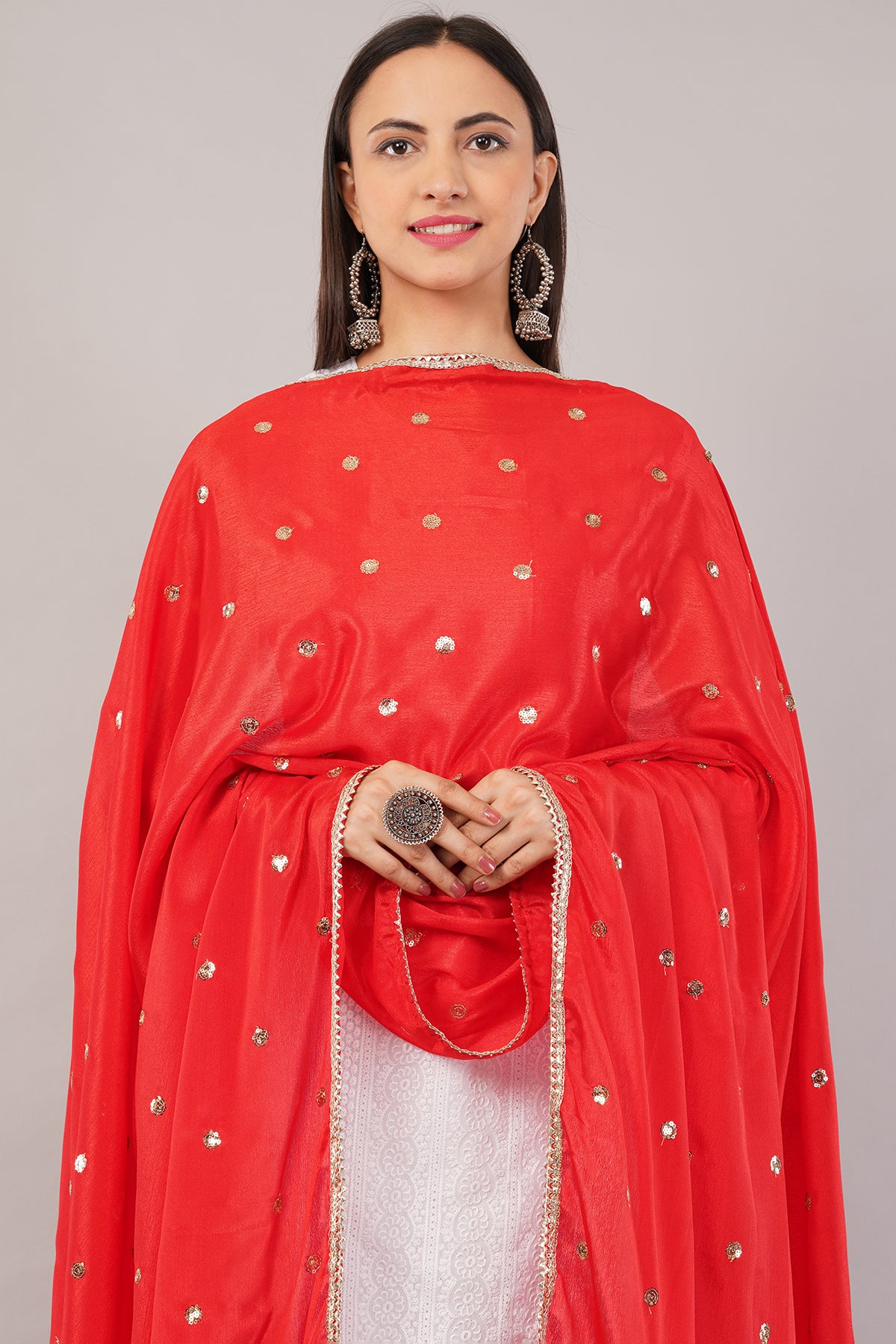 Negchaar Chinnon Butti Dupatta – Soft, Lightweight, Embroidered Dupatta for Women
