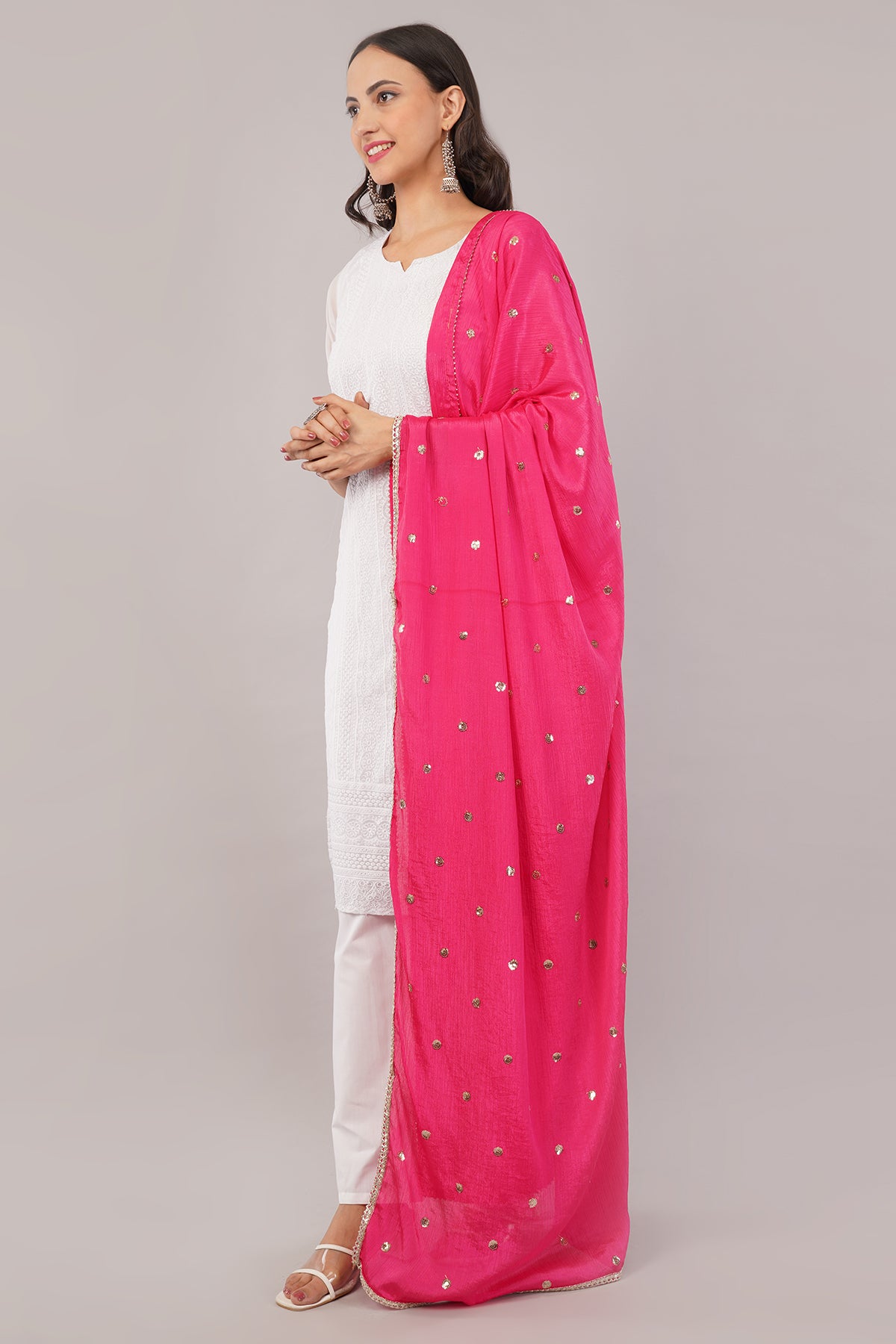 Negchaar Chinnon Butti Dupatta – Soft, Lightweight, Embroidered Dupatta for Women