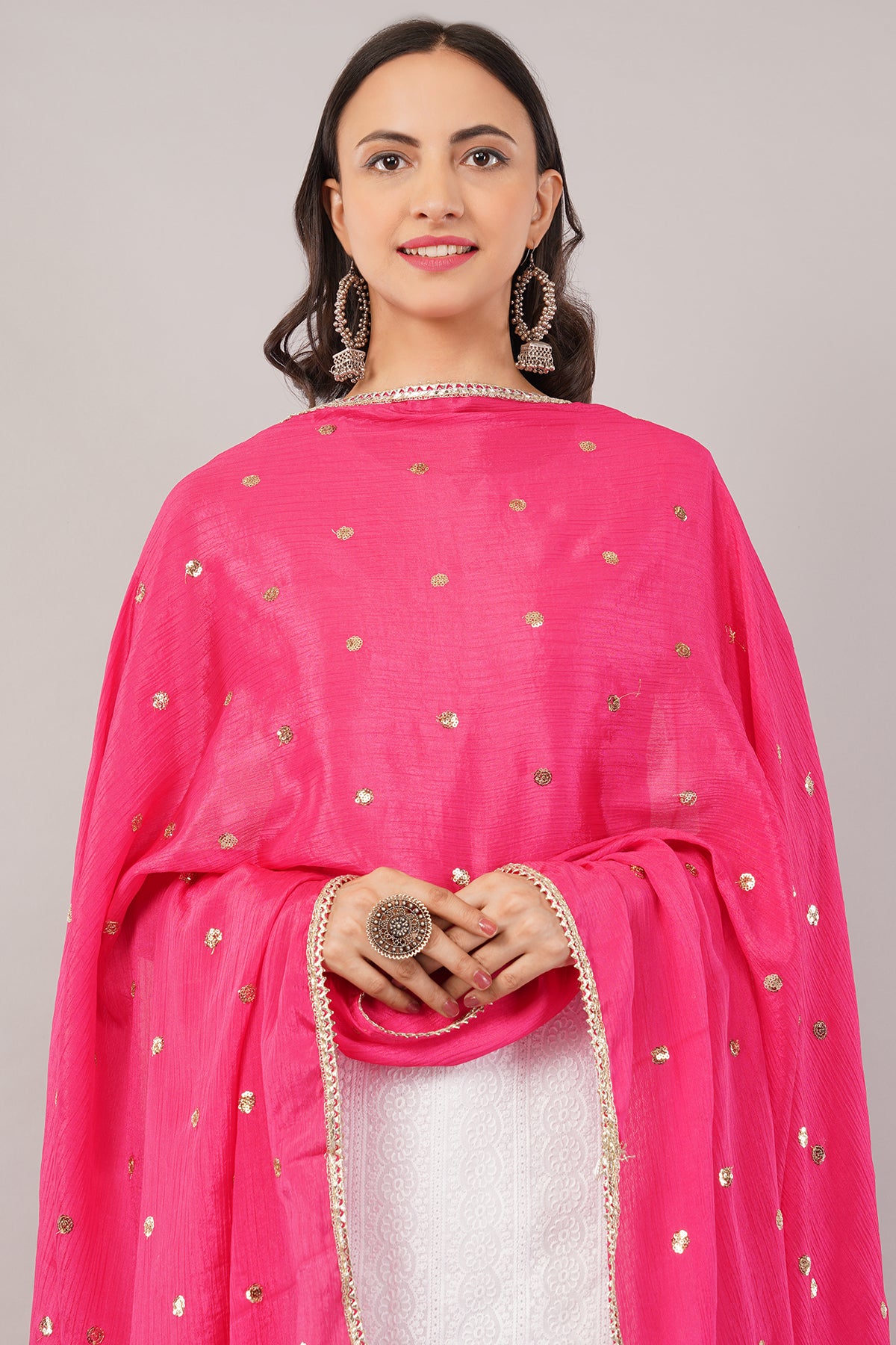 Negchaar Chinnon Butti Dupatta – Soft, Lightweight, Embroidered Dupatta for Women