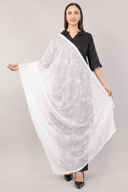 Nazneen Chiffon Embroidered Dyeable Dupatta (ND21)