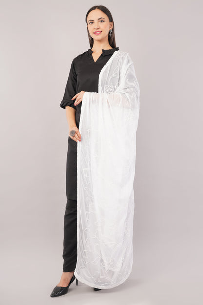Nazneen Chiffon Embroidered Dyeable Dupatta (ND22)