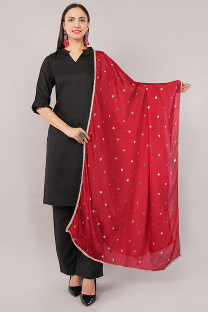CHINNON SEQUINS DUPATTA (RED) CD1 - NEGCHAAR