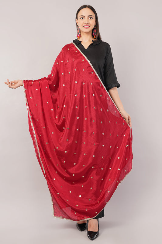 CHINNON SEQUINS DUPATTA (RED) CD1 - NEGCHAAR