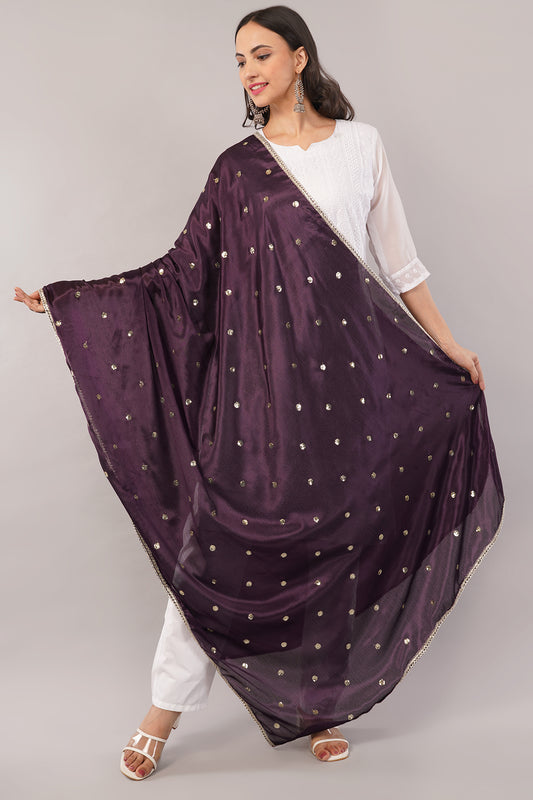 CHINNON SEQUINS DUPATTA (CD12) - NEGCHAAR