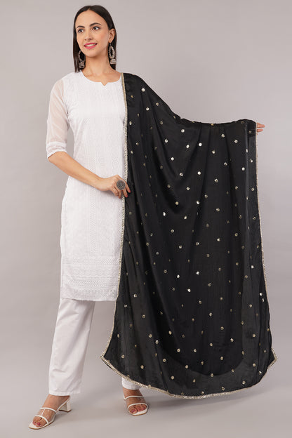 Negchaar Chinnon Butti Dupatta – Soft, Lightweight, Embroidered Dupatta for Women