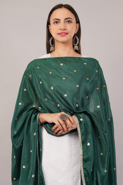 Negchaar Chinnon Butti Dupatta – Soft, Lightweight, Embroidered Dupatta for Women