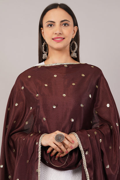 Negchaar Chinnon Butti Dupatta – Soft, Lightweight, Embroidered Dupatta for Women