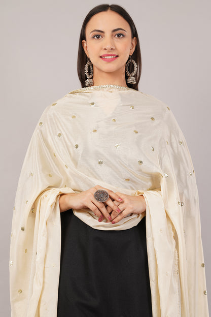 Negchaar Chinnon Butti Dupatta – Soft, Lightweight, Embroidered Dupatta for Women