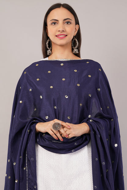 Negchaar Chinnon Butti Dupatta – Soft, Lightweight, Embroidered Dupatta for Women