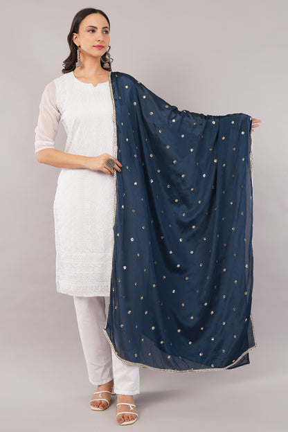 Negchaar Chinnon Butti Dupatta – Soft, Lightweight, Embroidered Dupatta for Women
