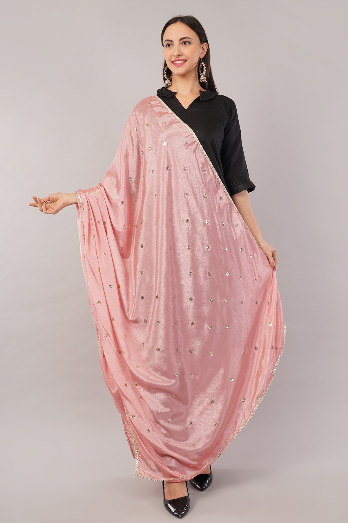 Negchaar Chinnon Butti Dupatta – Soft, Lightweight, Embroidered Dupatta for Women