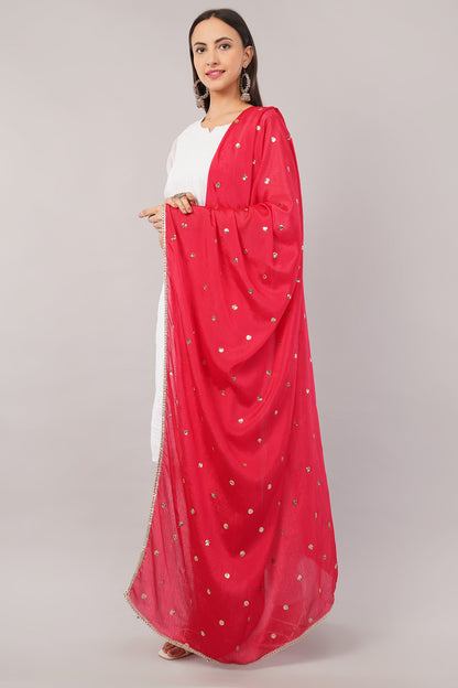 Negchaar Chinnon Butti Dupatta – Soft, Lightweight, Embroidered Dupatta for Women