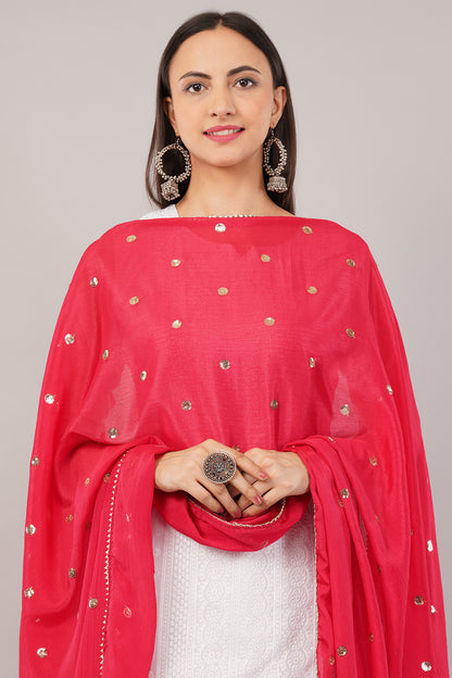 Negchaar Chinnon Butti Dupatta – Soft, Lightweight, Embroidered Dupatta for Women