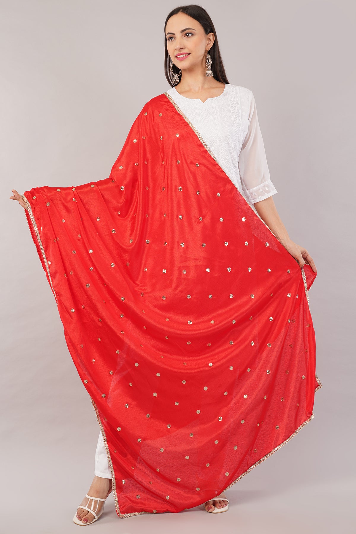 Negchaar Chinnon Butti Dupatta – Soft, Lightweight, Embroidered Dupatta for Women