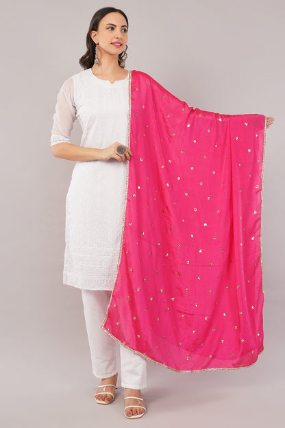 Negchaar Chinnon Butti Dupatta – Soft, Lightweight, Embroidered Dupatta for Women