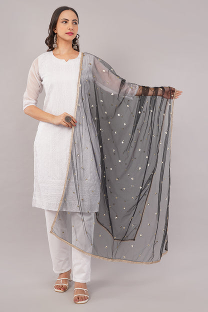 Net Sequins Butti Dupatta (NBD1) - Negchaar