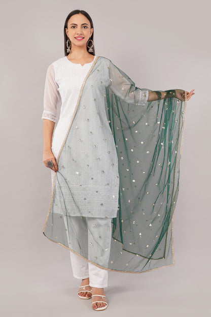 Net Sequins Butti Dupatta (NBD5) - Negchaar