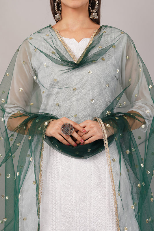 Net Sequins Butti Dupatta (NBD5) - Negchaar
