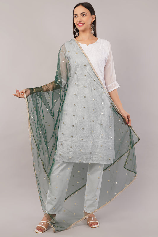 Net Sequins Butti Dupatta (NBD5) - Negchaar