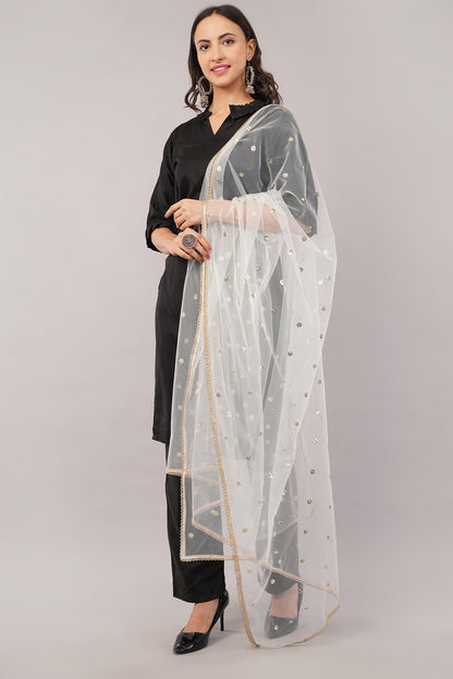 Net Sequins Butti Dupatta (NBD4) - Negchaar