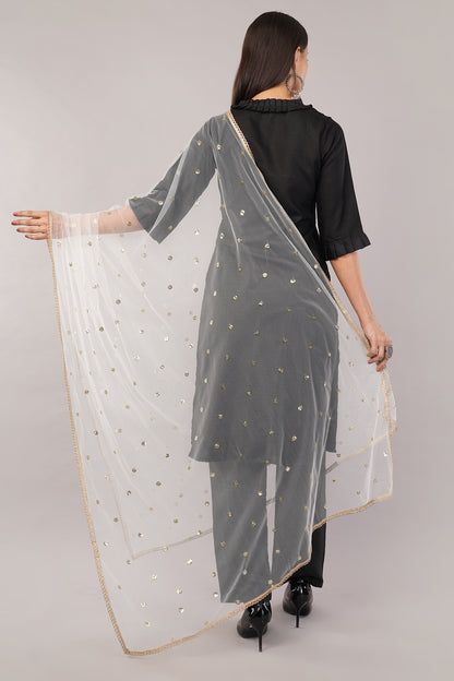 Net Sequins Butti Dupatta (NBD4) - Negchaar