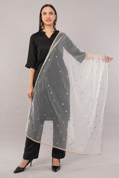 Net Sequins Butti Dupatta (NBD4) - Negchaar