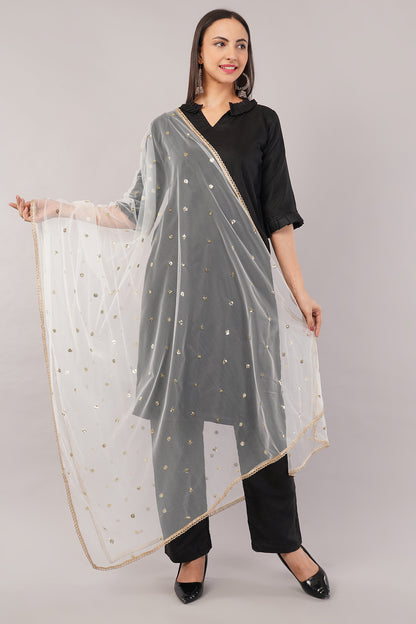 Net Sequins Butti Dupatta (NBD4) - Negchaar