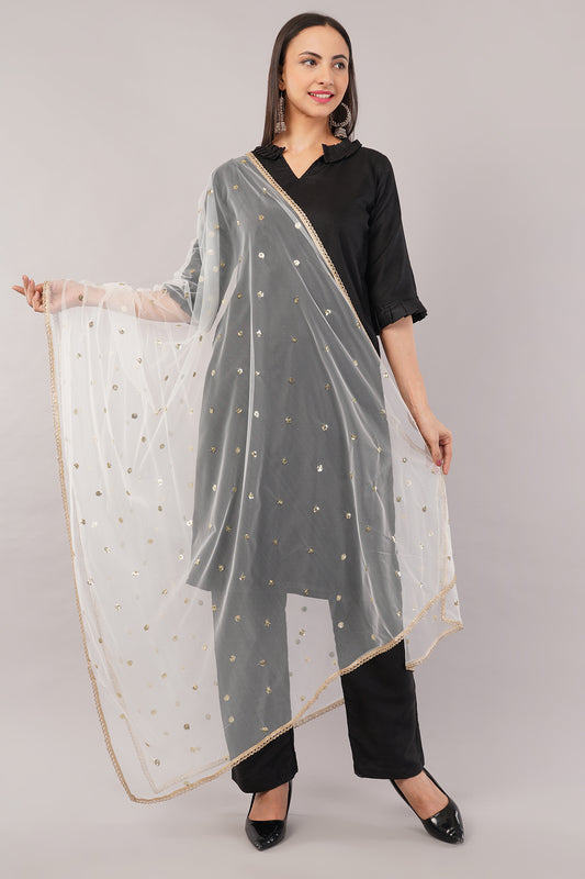 Net Sequins Butti Dupatta (NBD4) - Negchaar